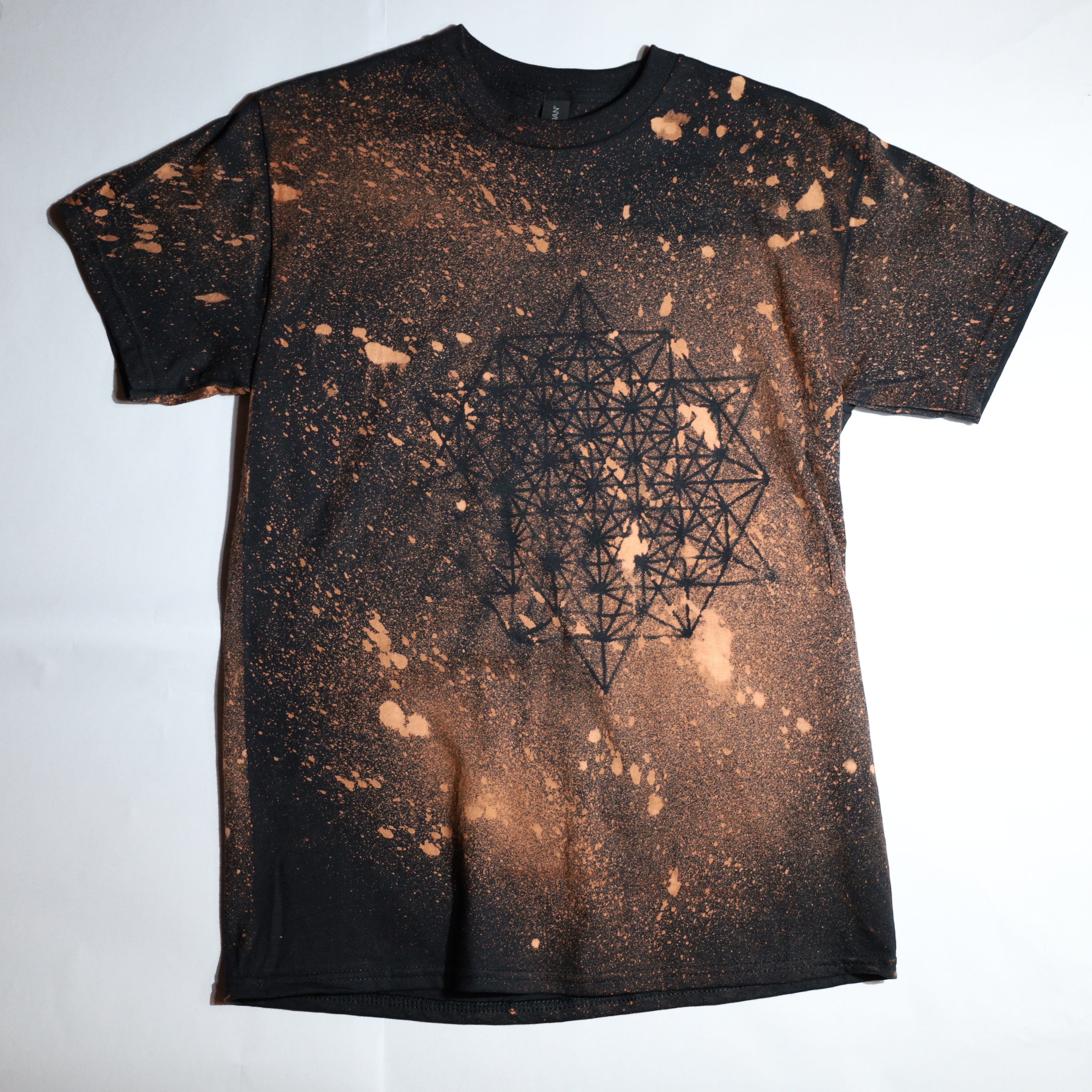 Sacred Geometry Designed T-shirt 11 of 50 MEDIUM (Tetrahedron 64 Star)