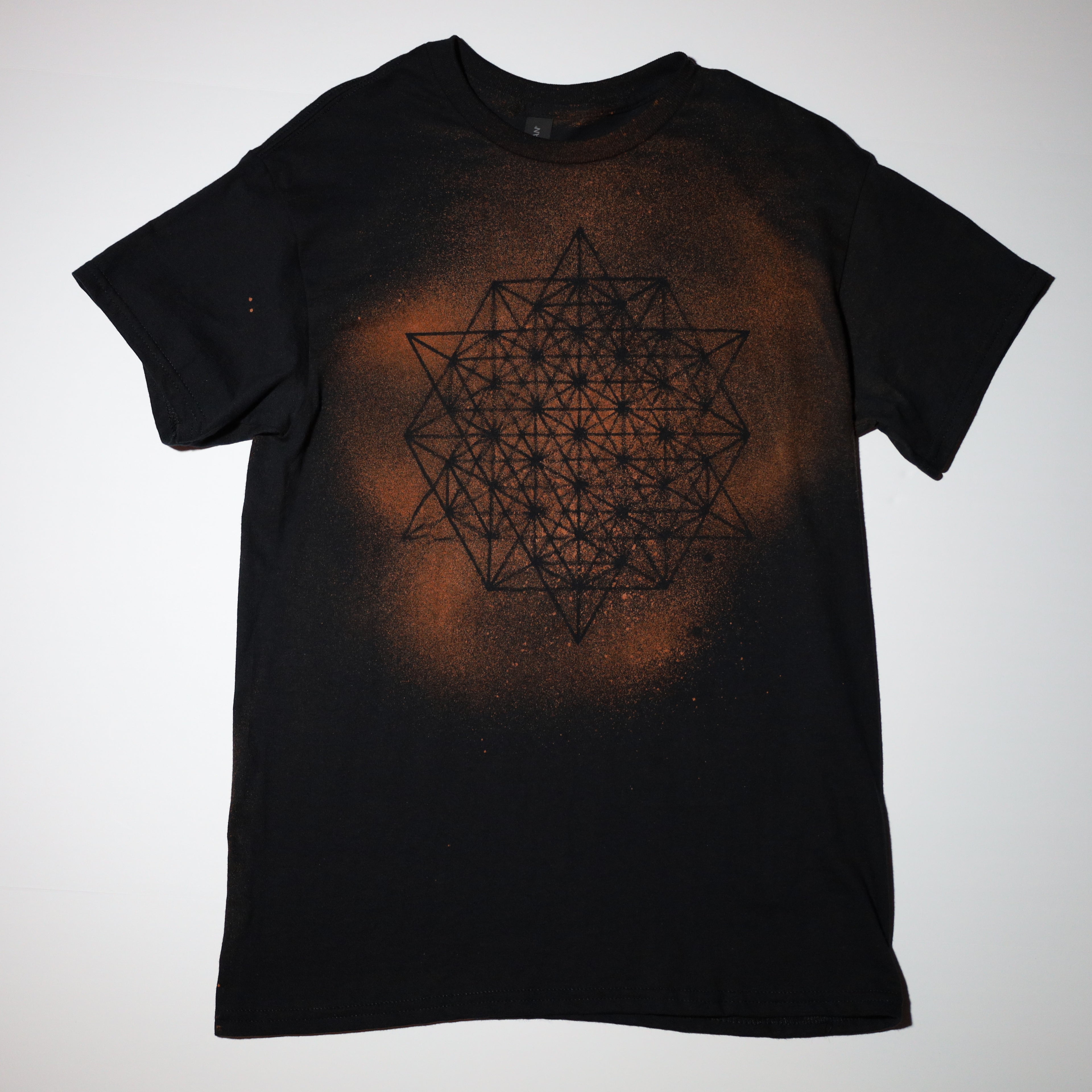 Sacred Geometry Designed T-shirt 12 of 50 MEDIUM (Tetrahedron 64 Star)