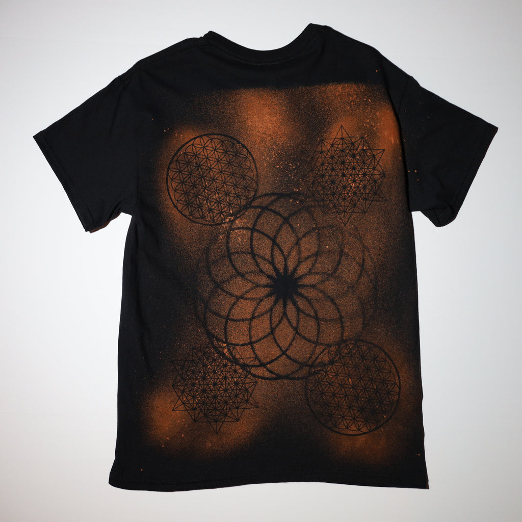 Sacred Geometry Designed T-shirt 12 of 50 MEDIUM (Tetrahedron 64 Star)
