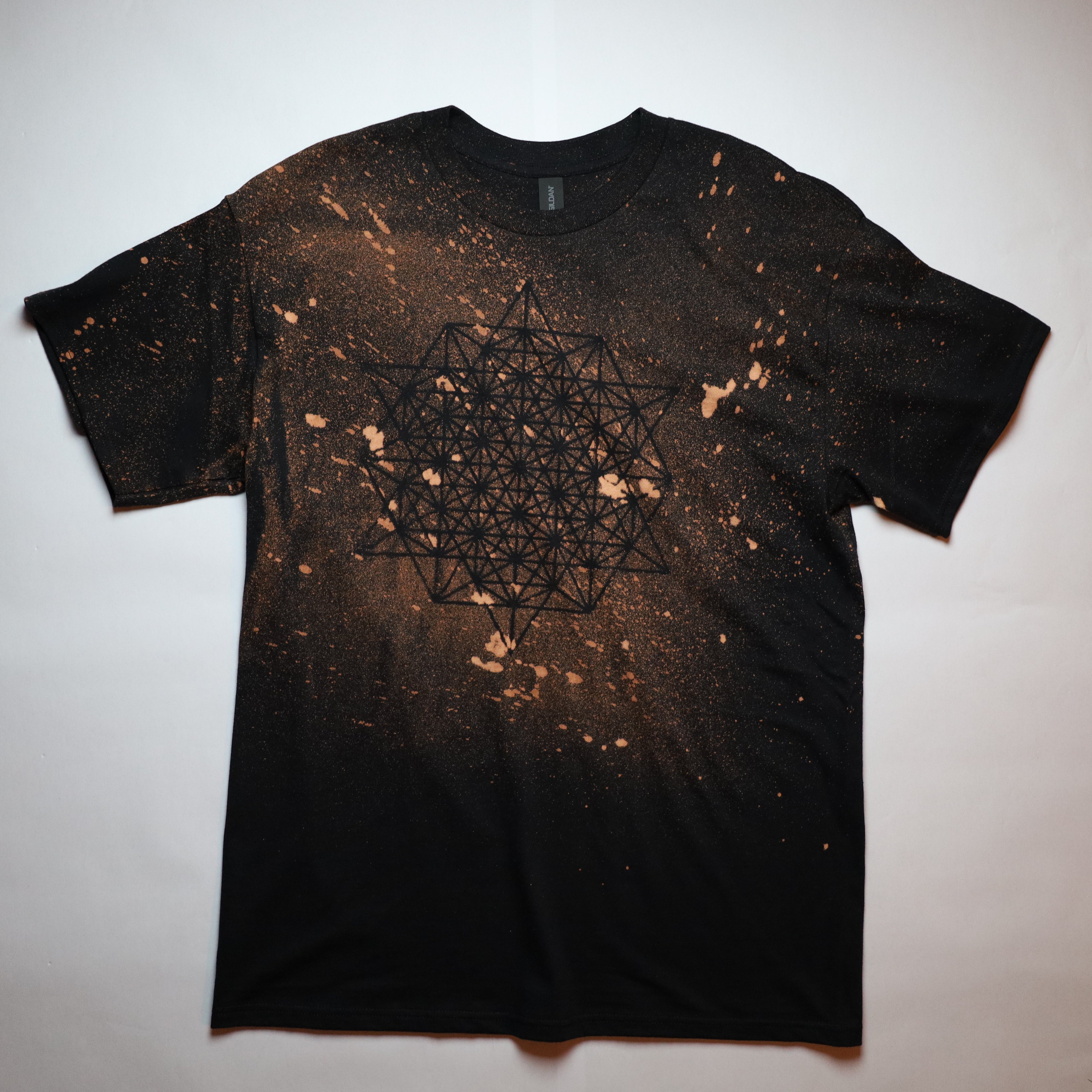 Sacred Geometry Designed T-shirt 22 of 50 LARGE (Tetrahedrons 64 Star)