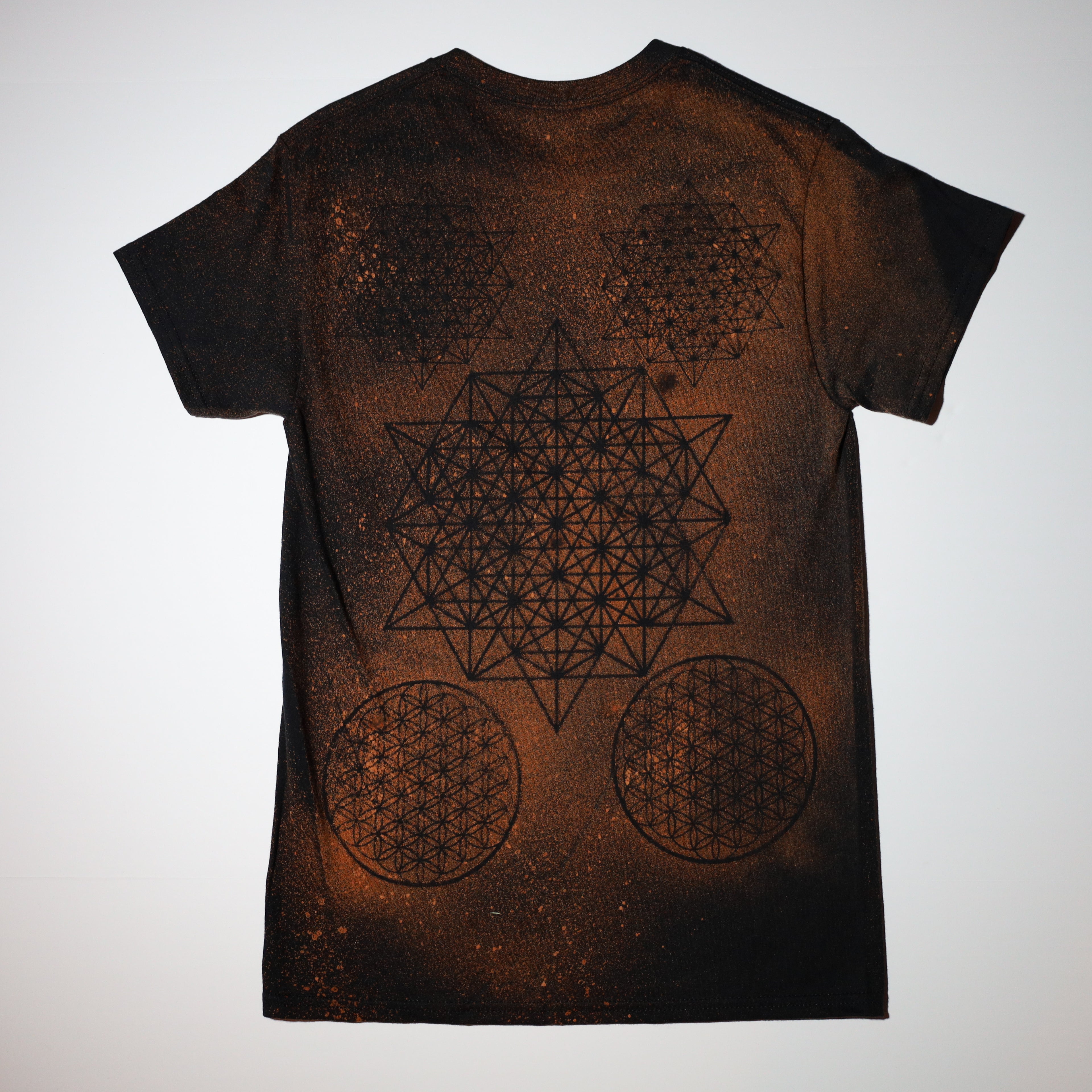 Sacred Geometry Designed T-shirt 7 of 50 SMALL (Tetrahedron 64 Star)