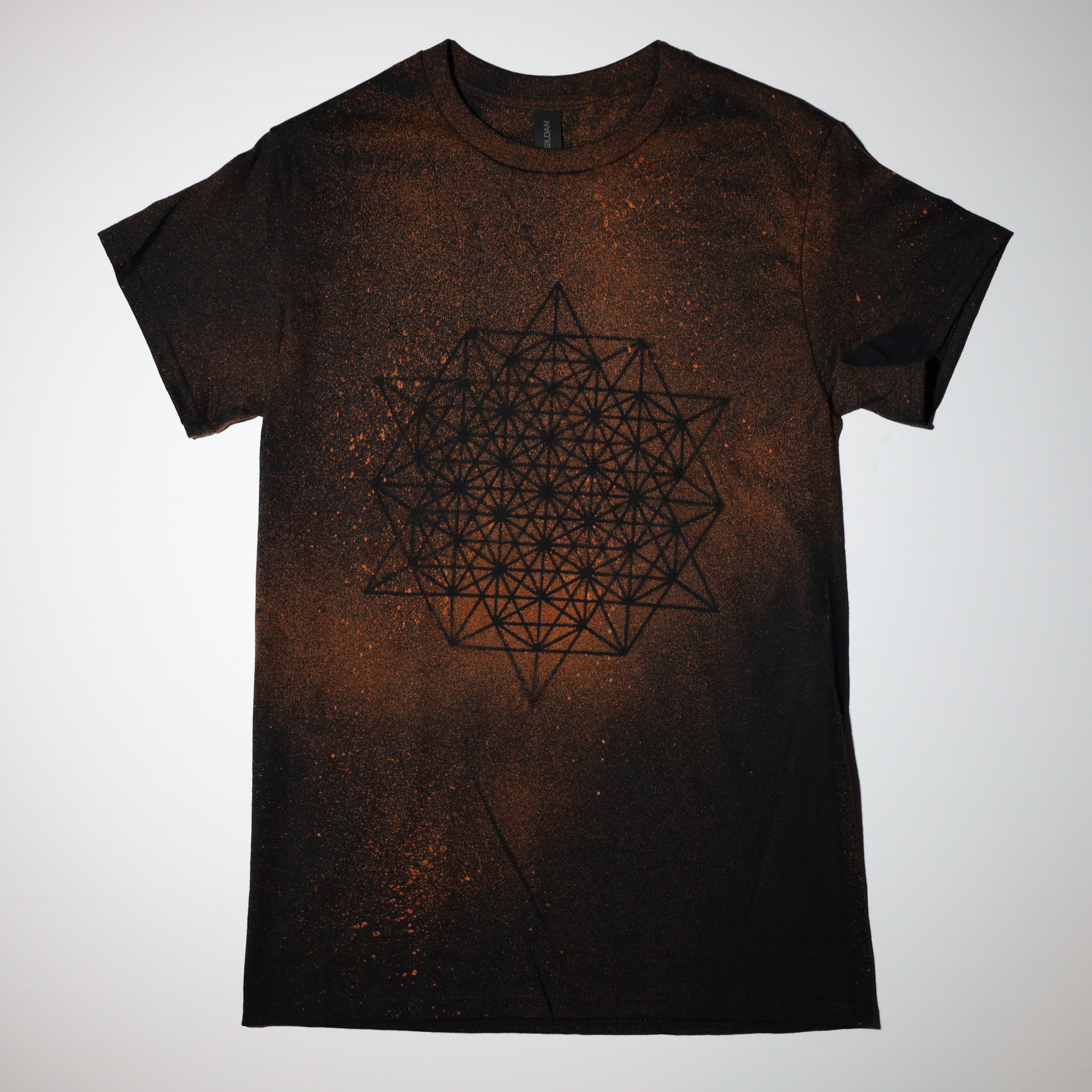 Sacred Geometry Designed T-shirt 7 of 50 SMALL (Tetrahedron 64 Star)