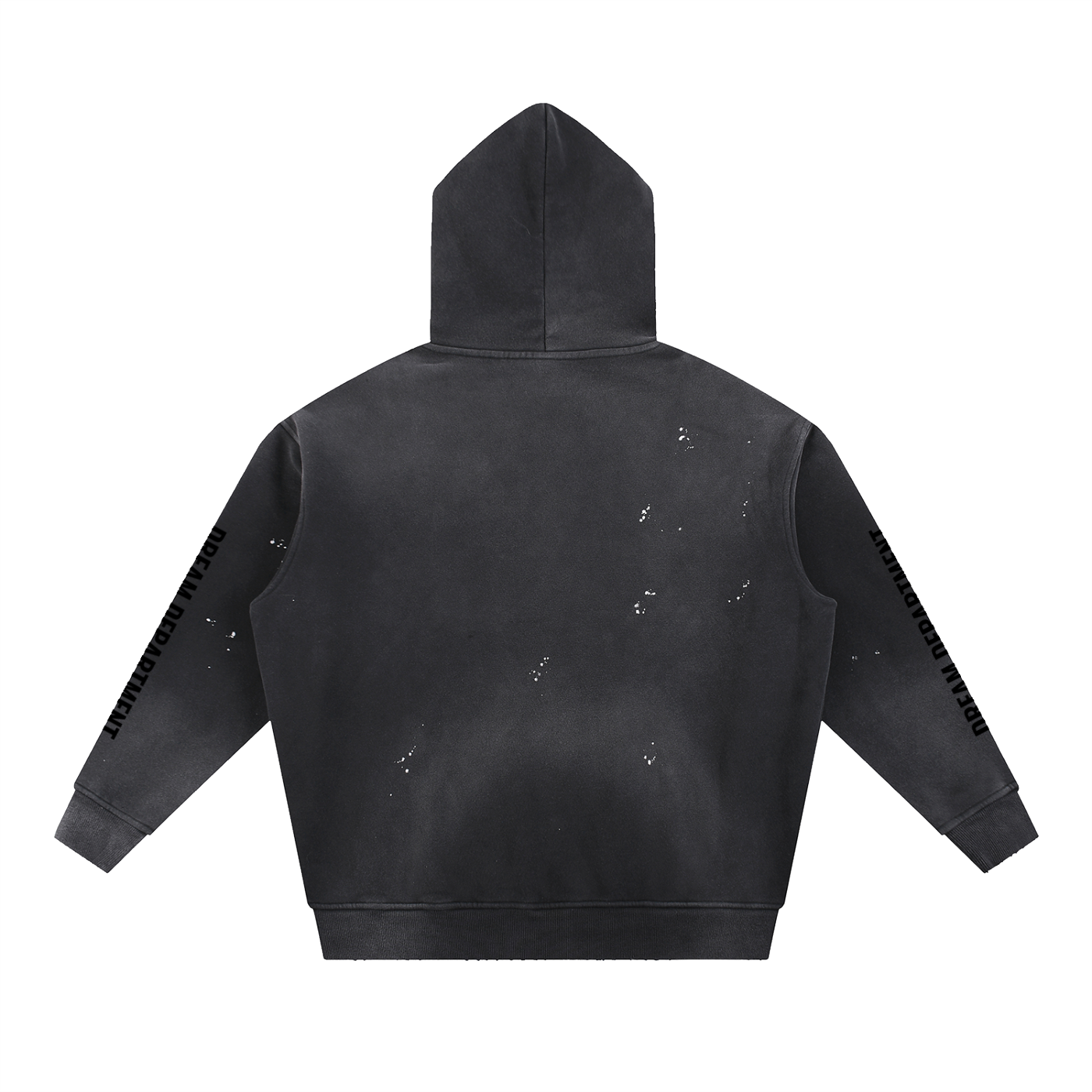 Vintage Washed Frayed Fleece Hoodie